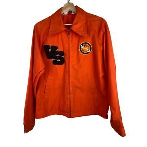 Vintage Boy Scouts of America Size M Orange VS Patches Full Zip Official Jacket*